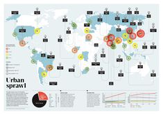 the world map is shown with many different languages and numbers on it, as well as information