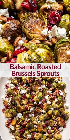 roasted brussel sprouts with goat cheese and cranberries