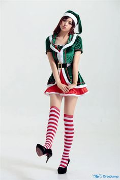 Orcajump - Green elf Christmas clothes green Christmas uniform night stage performance - Final Sale Christmas Uniforms, Christmas Elf Outfit, Clothes Green, Green Elf, Elf Dress, Elf Clothes, Elf Costume, Christmas Clothes, Elf Christmas