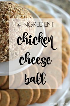 appetizer recipe, cheese ball recipe, game day snacks, super bowl party food, easy dip recipe Appetizers Chicken, Football Party Snacks, Cheese Ball Recipes Easy, Cream Cheese Ball, Chicken Balls, Ranch Mix, Chicken Appetizers, Brunch Food