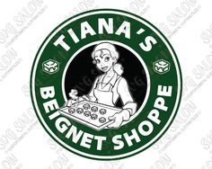 a starbucks logo with the words,'tana's beginner shoppe '