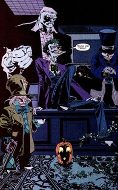 the joker and his friends are talking to each other