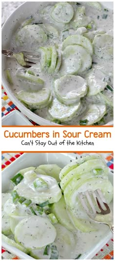 cucumbers in sour cream can't stay out of the kitchen and cook