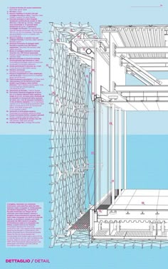 an architectural drawing shows the details of a building