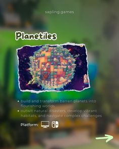 the screen shows an image of plants and other things on it, including text that reads plant