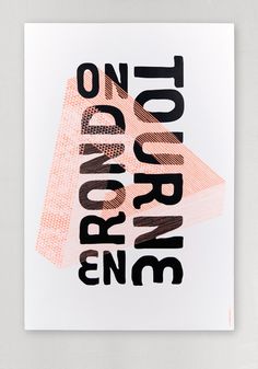 an art print with the words'no room'in black and pink on it