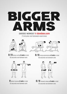 a poster showing how to do the bigger arms