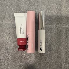 Ultra Lip High Shine Lipstick With Hyaluronic Acid In Ember (Fs) Cloud Paint Gel Cream Blush In Storm (Fs) Boy Brow Volumizing Eyebrow Gel Pomade In Clear (Fs) Glossier Ultra Lip, Unrealistic Wishlist, Cloud Paint, Dream Birthday, Boy Brow, Shine Lipstick, Wishlist 2024, Glossy Makeup, Eyebrow Gel