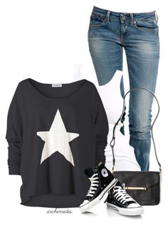 21fe5b8ba755eeaece7a450849876228desc49231210ri Jean Converse Outfit, All Star Shoes Outfit Style, Star Shoes Outfit, Jeans Converse, All Star Shoes, Outfits With Converse, Converse Sneakers, Looks Chic, Fall Winter Outfits