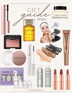 the contents of a gift guide for beauty