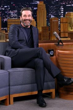 Jon Hamm Style, Tufan Irfan, Men Socks Suit, Celebrities Crush, John Hamm, Stylish Men Wear, F Men, Smart Casual Menswear, Casual Suits