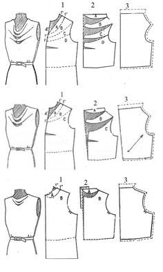 the instructions for how to make a top with sleeves and collars, from an instruction manual