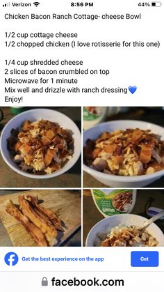 the recipe for chicken and rice casserole is shown on facebook