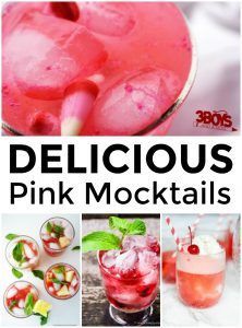 the cover of delicious pink mock cocktails, with pictures of different drinks in it