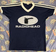 Vintage Radiohead Autographed Signed Ringer Jersey Shirt 1995 Thom Yorke L RARE! | eBay Ahs Clothes, Phil Selway, 90s Skater Fashion, Abingdon Oxfordshire, Colin Greenwood, Corporate Shirts, Jonny Greenwood, Lead Guitar, Outfit References