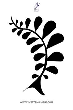 a black and white image of a plant on a white background with the words yyvet