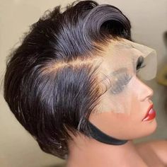 Pixie Cut Human Hair Wigs Wig 13*4*1 Lace Wig Straight Short, Natural Black Kort Bob, Bob Pixie Cut, Short Pixie Wigs, Bob Lace Front Wigs, Human Wigs, Remy Human Hair Wigs, Pixie Cut Wig, Queen Hair, Short Pixie Cut