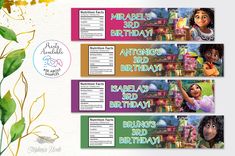 the princess and the frog birthday party candy bar wrappers