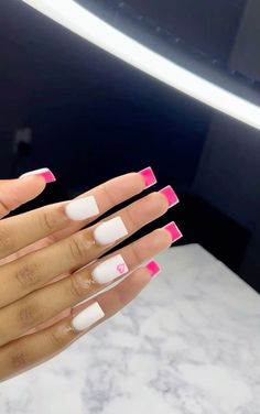 Dope Nail Designs Mid Length, Simple Baddie Nails, Nail Ideas Black Women, Short Nails Nail Art, Nail Salon Nails, Basic Baddie Nails, Bts Nails, Nails Girly, Bad Kid