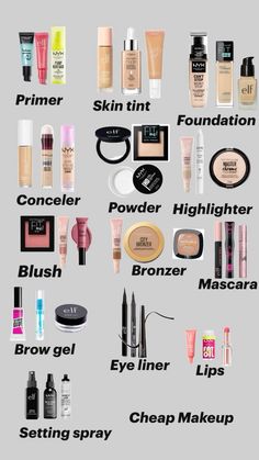 Makeup List, Face Makeup Tips, Face Makeup Tutorial