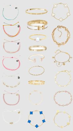 Braclets :) Cute Cheap Gold Jewelry, Good Jewelry Brands, Preppy Jewlery, Jewelry Must Haves, Jewelry Preppy, Teen Girl Jewelry, Preppy Accessories, Jewelry Wishlist, Preppy Jewelry