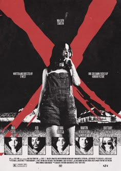 a movie poster for the x - files with an image of a woman in overalls