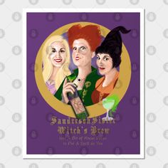 an illustration of three women in halloween costumes