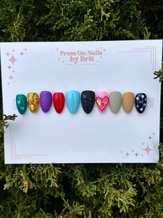 Eras Tour Nails Taylor Swift Album Nails Hand Painted Etsy Australia Swift Nails, Taylor Swift Nails, Moody Vibes, Basic Nails, Nails For Kids, Heart Nails, Short Acrylic Nails