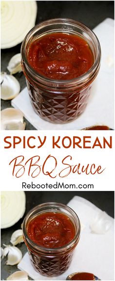 spicy korean bbq sauce in a glass jar