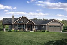 this is an artist's rendering of these craftsman home plans