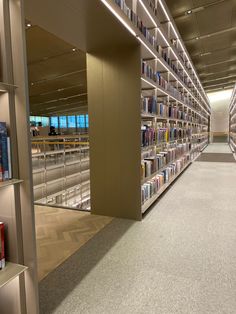 an empty library filled with lots of books