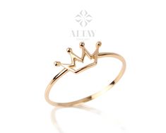 Buy 14K Gold Crown Ring, Dainty Gold Princess Crown Ring, Gold Princess Ring, Gold Tiara Ring, Gold Queen Ring, Birthday Gift for Her Online in India - Etsy Gold Princess Crown, Butterfly Diamond Ring, Gold Crown Ring, Princess Crown Ring, Crown Ring Princess, Luck Symbol, Queen Rings, Gold Initial Pendant, Good Luck Symbols