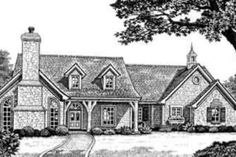 this is an artist's rendering of these country house plans for the front of their home