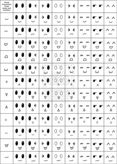 an image of the symbols for different types of eyes and their corresponding shapes are shown in this