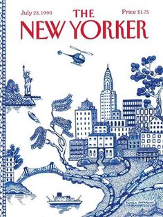 an advertisement for the new yorker, which is on display at the city's museum