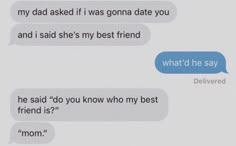 two texts that say, what's the best friend? and they are both in conversation