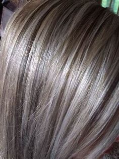 blending in greys in brown hair pictures - Yahoo Search Results Frosted Balayage Hair, Streaking Cap Highlights Hair Colors, Brown Going Grey Hair, Platinum Highlights To Blend Gray, Icy Grey Blonde Hair With Lowlights, Lowlights For Gray Hair Low Lights, Ash Brown Low Lights For Blonde Hair, Low Lighting Blonde Hair, Hair Color Ideas For Blending Grey