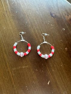 BASEBALL with RED and WHITE beaded earrings Baseball Seed Bead Earrings, White Beaded Earrings, Katy Tx, Christmas Deals, Seed Bead Earrings, Bead Earrings, White Beads, Seed Bead, Beaded Earrings