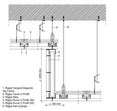 CEILINGS Suspended Ceiling Detail Drawing, Suspended Ceiling Detail, Ceiling Detail Drawing, Facade Pattern Architecture, Suspended Ceiling Systems, Construction Details Architecture, Architecture Ceiling, Ceiling Details, Window Architecture