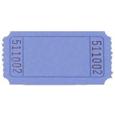 a blue ticket with numbers on it