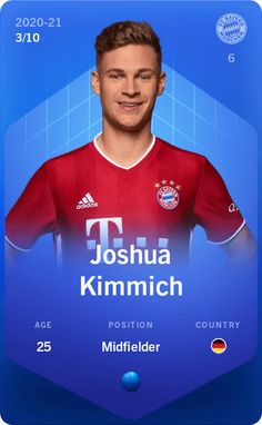 Sorare Global Fantasy Footebool Football Match Result Design, Joshua Kimmich, Steps To Success, 카드 디자인, Sport Player, Soccer Games