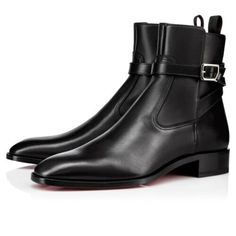 Christian Louboutin Men Kicko Flat Black Calf Leather High Jodhpur Boot 39 6 ********** Christian Louboutin ********** Brand: Christian Louboutin Size: 39 (Mens Us 6) (Know Your Louboutin Size) Name: Kicko Flat Color: Black Style: Jodhpur Boot Style#: 3191177 Material: Satinated Calfskin / Calfskin Regular And Satinated Calfskin Jodhpur-Style Boots Almond-Toe Secured By Adjustable Tonal Straps Designed To Neatly Wrap Around The Ankle Twice 30mm Stacked Heels To Add An Elegant Lift To Your Stride Christian Louboutin Shoes Christian Louboutin Shoes Mens, Mens Louboutin Shoes Wedding, Designer Chelsea Boots With Leather Sole For Business, Luxury Chelsea Boots For Galas, Designer Black Chelsea Boots For Formal Occasions, Designer Black Chelsea Boots For Business, Designer Chelsea Boots With Leather Sole, Christian Louboutin Shoes Mens, Louboutin Shoes Mens