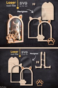 the instructions to make a laser cut photo frame for your cat or dog's house