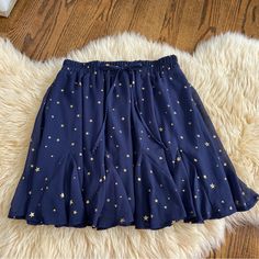 Francesca’s Trixxi Gold Star Skirt! It Is A Size Small And Nwt! Bonnie Costume, Funky Fits, Star Skirt, Yellow Star, Blue Skirt, Gold Star, Gold Stars, Star Patterns, Blue Gold