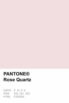 pantone's rose quartz color swat list