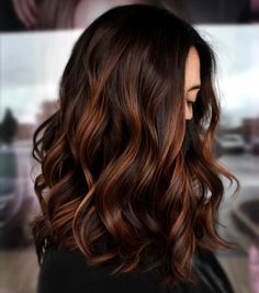 Dark Hair with Auburn Highlights