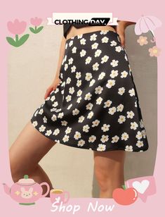 Floral Printed Mini Slip Skirt Cute Flared Skirt For Spring, Cute Flared Summer Skirt, Cute Flared Skirt For Summer, Cute Flowy Skirt For Spring, Cute Skirt For Spring Day Out, Cute Mini Pleated Skirt, Cute Mini Skirt For Spring, Cute Lined Skirt For Day Out, Cute Flowy Mini Skirt For Spring