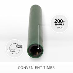 an image of a green tube with measurements