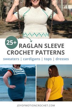 the raglan sleeve crochet pattern is featured in this article