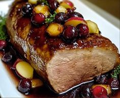 Cranberry Dijon Pork Loin Roast With Apple Cider Glaze, Dijon Pork Loin, Recipe With Apple Cider, Juicy Pork Loin, Recipe With Apple, Broccoli Salad With Raisins, Apple Cider Glaze, Cranberry Mustard, Beer Pulled Pork